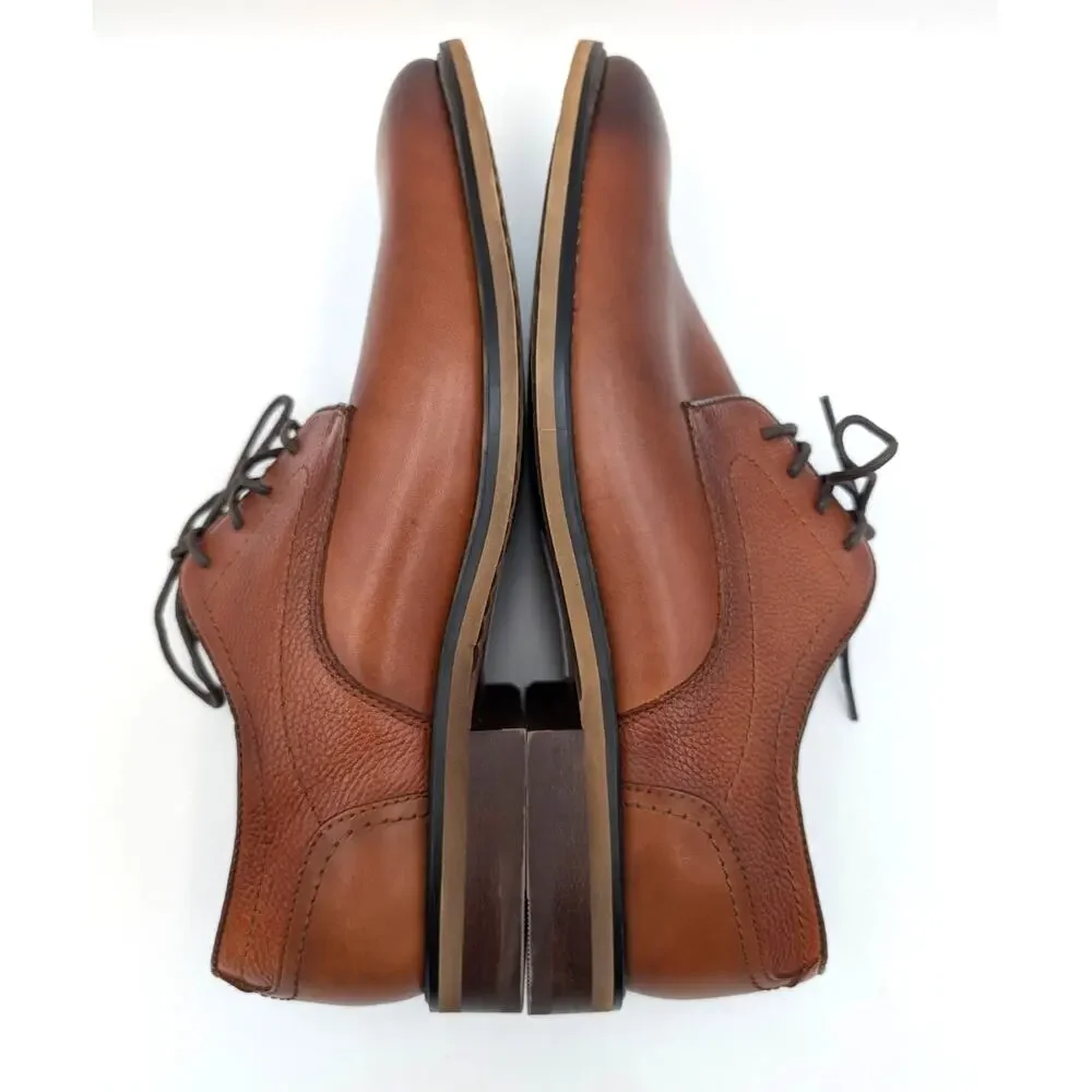 Nordstrom Rack Sam Plain Toe Derby Shoes Men's Brown Size US11.5M EU44.5